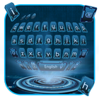 hacker geek keyboard computer dark blue net ícone