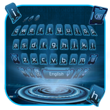 hacker geek keyboard computer dark blue net ícone