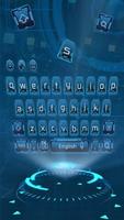 hacker geek keyboard computer dark blue net Cartaz