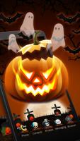 3D Halloween Pumpkin Night Theme capture d'écran 1