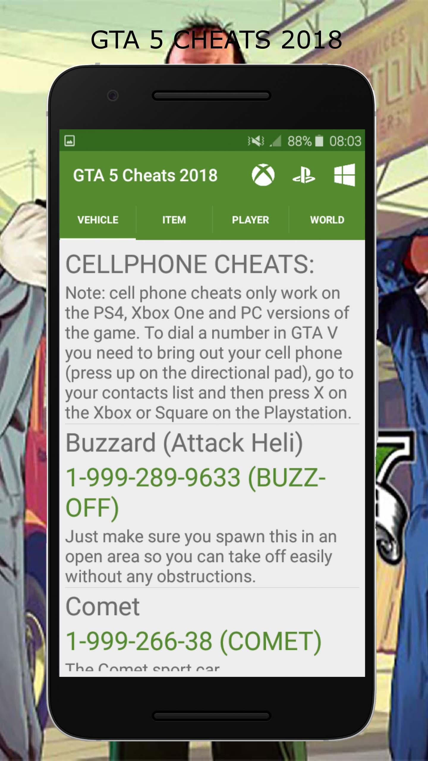 GTA 5 Cheats 2018 für Android - APK herunterladen