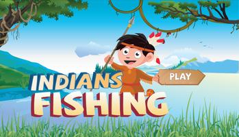Indians Fishing پوسٹر