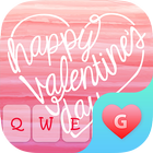 Happy Valentines Day Keyboard Theme für Mädchen Zeichen