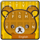 Счастливая тема с желтой медвежью клавиатурой иконка