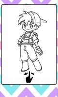 Harvest Moon Coloring Book Affiche