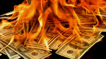 برنامه‌نما Dollars in Fire Live Wallpaper عکس از صفحه