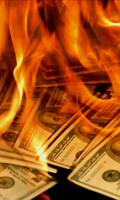 Dollars in Fire Live Wallpaper Cartaz