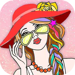 Fashion Girls Malvorlagen: Dress Up Salon APK Herunterladen