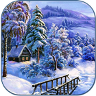 Winter Snow Live Wallpaper icône