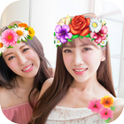 Photo Booth Heart Editor - Flower Crown icône