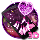 3D Pink Dreamcatcher Heart Theme icono