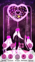 Poster 3D Pink Dreamcatcher Heart Theme