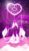 برنامه‌نما 3D Pink Dreamcatcher Heart Theme عکس از صفحه