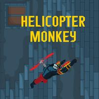 Helicopter Monkey Plakat