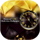 Diamond Gold Clock Wallpaper aplikacja