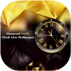Diamond Gold Clock Wallpaper icône