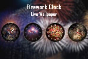Firework Clock Live Wallpaper Affiche
