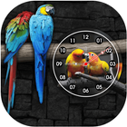 Love Birds Clock Live Wallpape icône