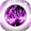 Purple Flame Clock Live Wallpa