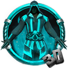 Tema 3D Neon Hero Assassin icono