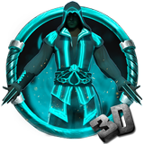 3D Neon Hero Assassin Theme icône