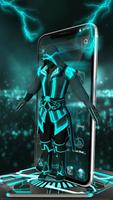 Tema 3D Neon Hero Assassin captura de pantalla 1