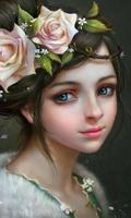 flower girl live wallpaper اسکرین شاٹ 1