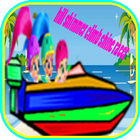 happy shimmer shine in beach иконка