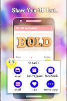 3D Text Maker and editor - 3D Logo Maker تصوير الشاشة 2