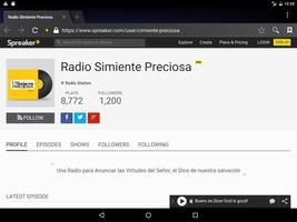 Radio Simiente Preciosa Screenshot 3