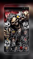 skull Hiphop Street Graffiti الملصق