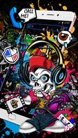 Hip Hop Skull Neon Theme captura de pantalla 2