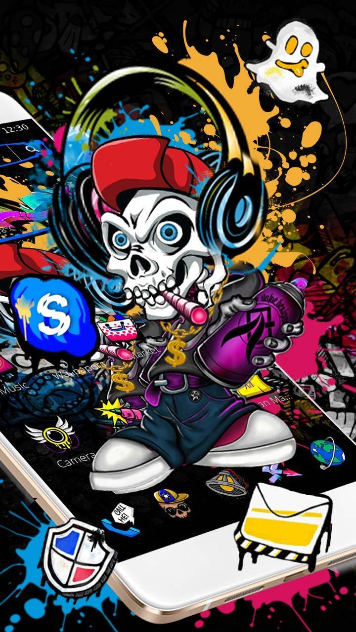 Hip Hop Skull Neon Theme For Android Apk Download
