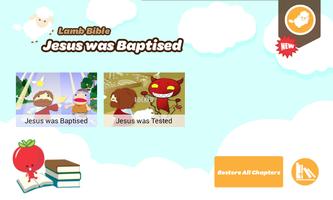 Lamb Bible-Jesus Baptism Affiche