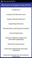 Mechanical Engineering MCQS 截圖 1