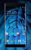 Theme for Desire 826: Amazing Blue Feather Skin Plakat