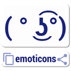 Emoticons copy or share Free icono