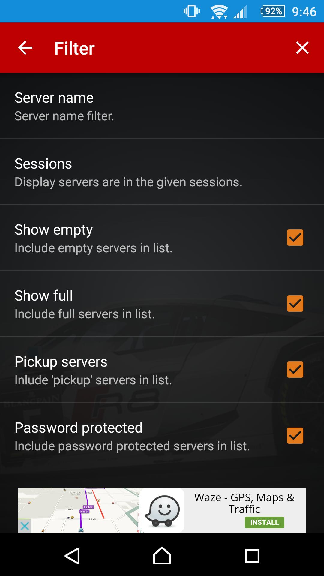Server list for AC for Android - APK Download