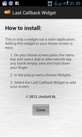 Last Callback Widget screenshot 1