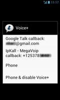 Voice+ (Google Voice callback) captura de pantalla 2
