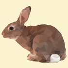 Low Poly Rabbit Zeichen