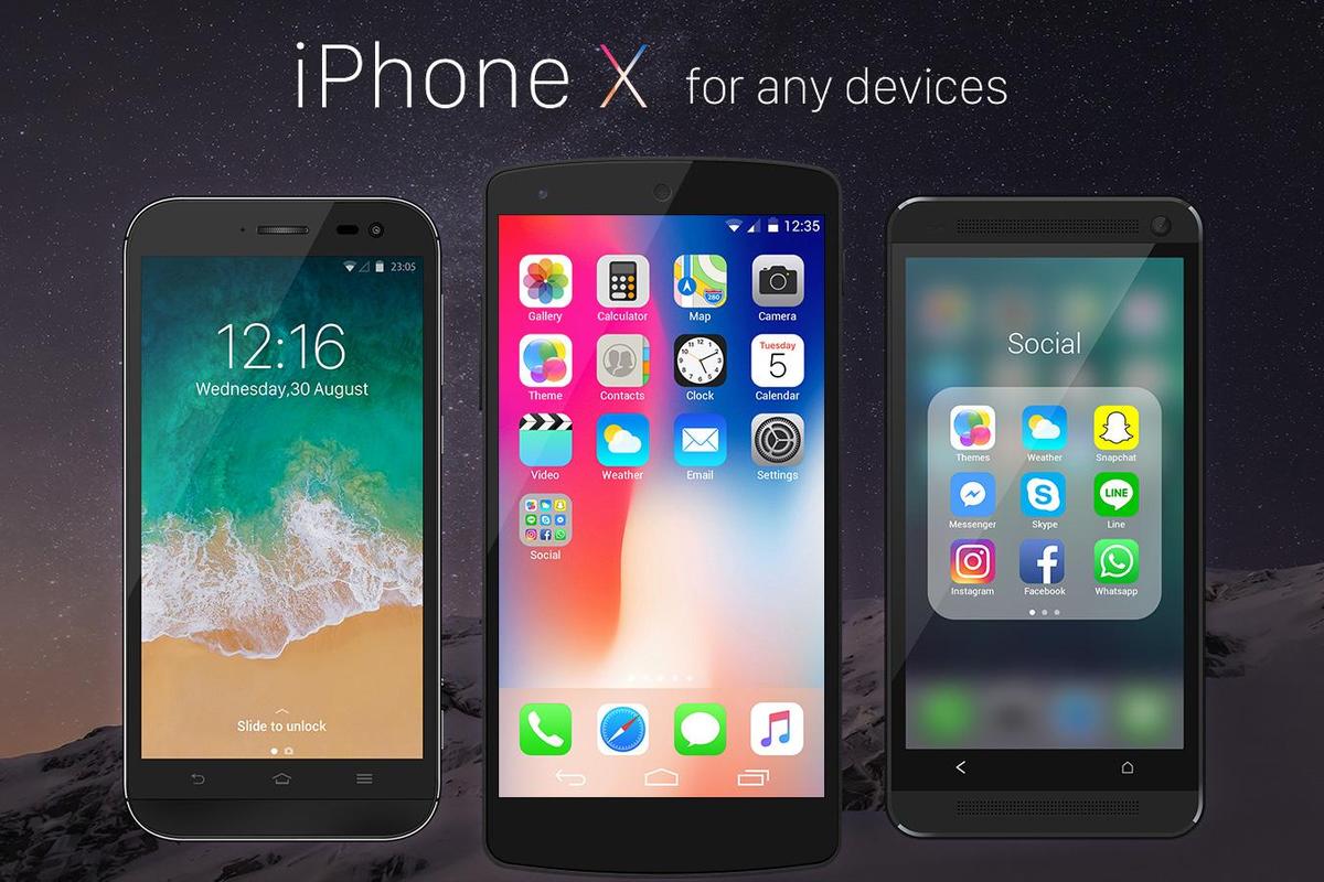 Launcher for iOS New iPhone  X ios 11  Style Theme for 