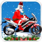 Santa Snow Bike Rider icône