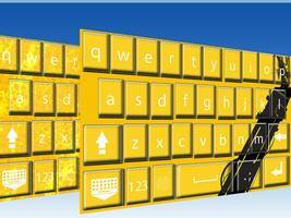 yellow  keyboard themes Affiche