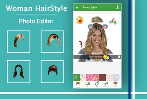 Woman Hairstyle Photo Editor পোস্টার