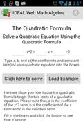 IDEAL Web Math Algebra capture d'écran 2