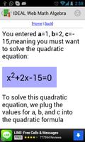 IDEAL Web Math Algebra capture d'écran 3