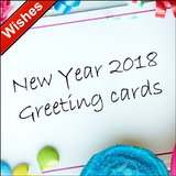 New year 2018 greeting card icône