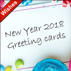 Icona New year 2018 greeting card