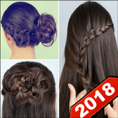 Hairstyle 2018 step by step آئیکن